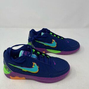 Nike Lebron Witness 9 Big Kids' Basketball Shoes Blue Void/Vivid Purple Size: 5Y